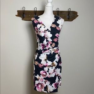 Suite Alice Floral Sheath Dress Faux Wrap NWT